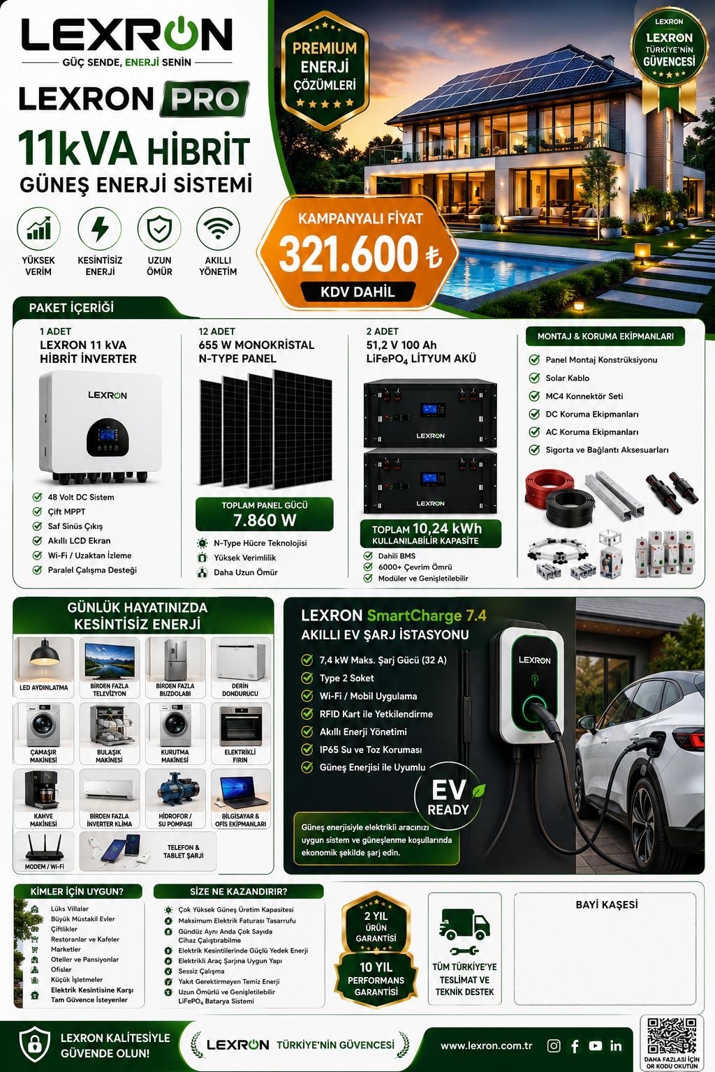 Lexron Pro 11 kVA Hibrit Paket