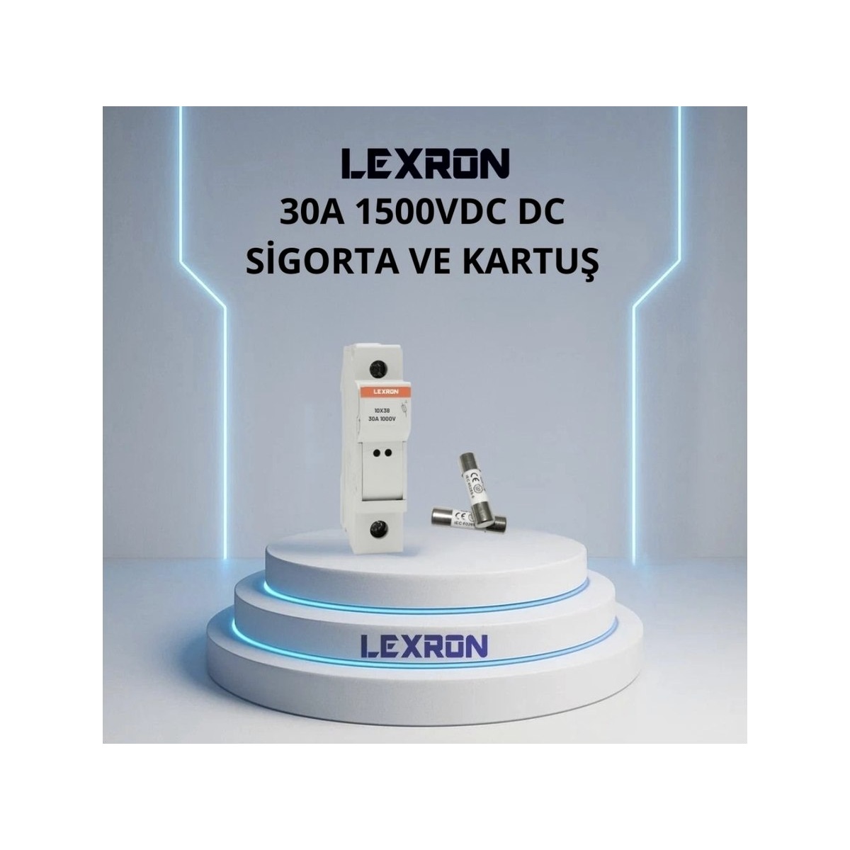 Lexron 30A 1500VDC DC Sigorta ve Kartuş
