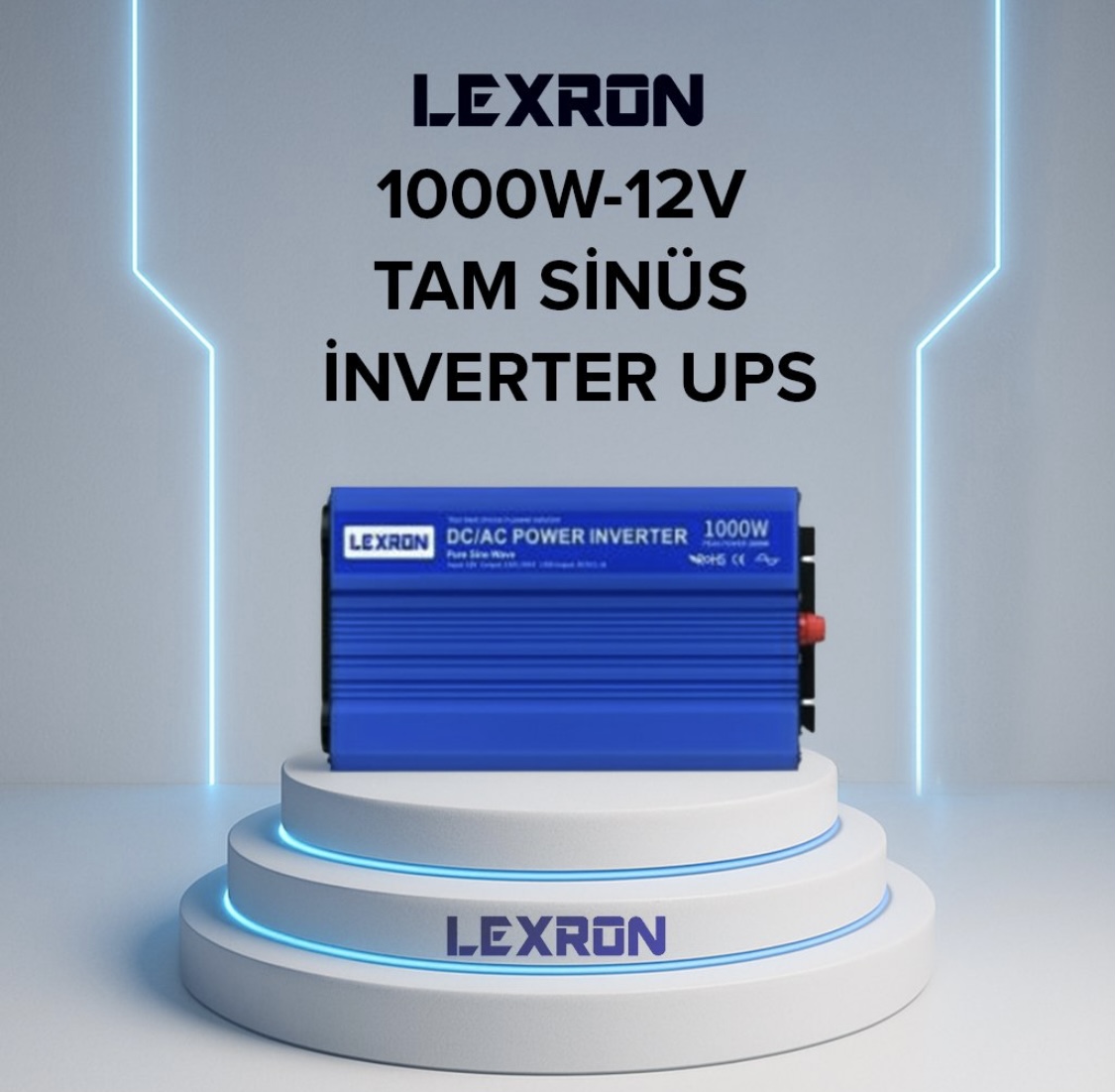 Lexron 1000W 12V Tam Sinüs İnverter UPS
