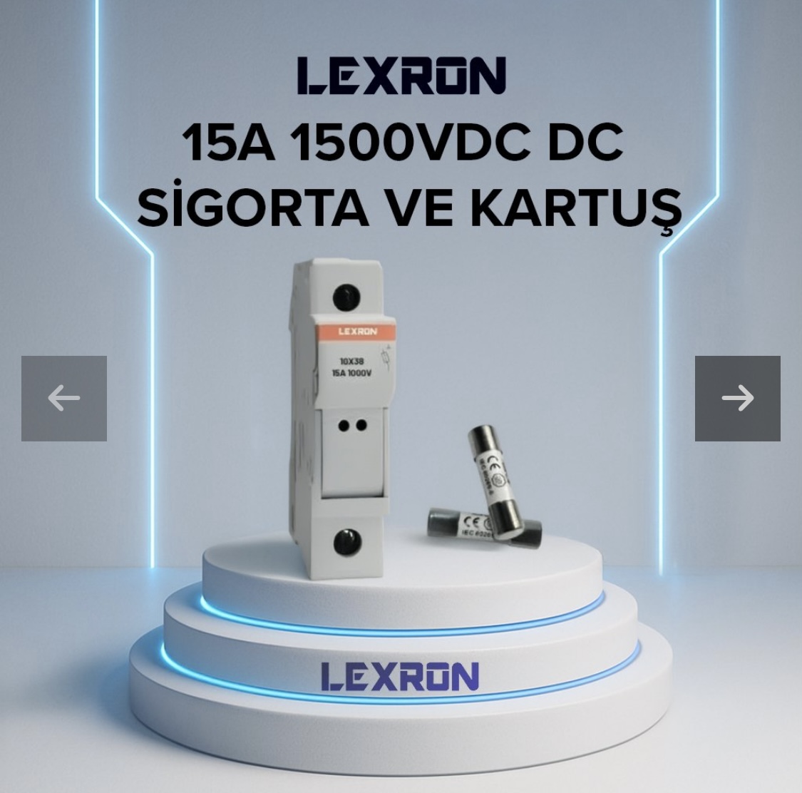 Lexron 15a 1500vdc Dc Sigorta Ve Kartus