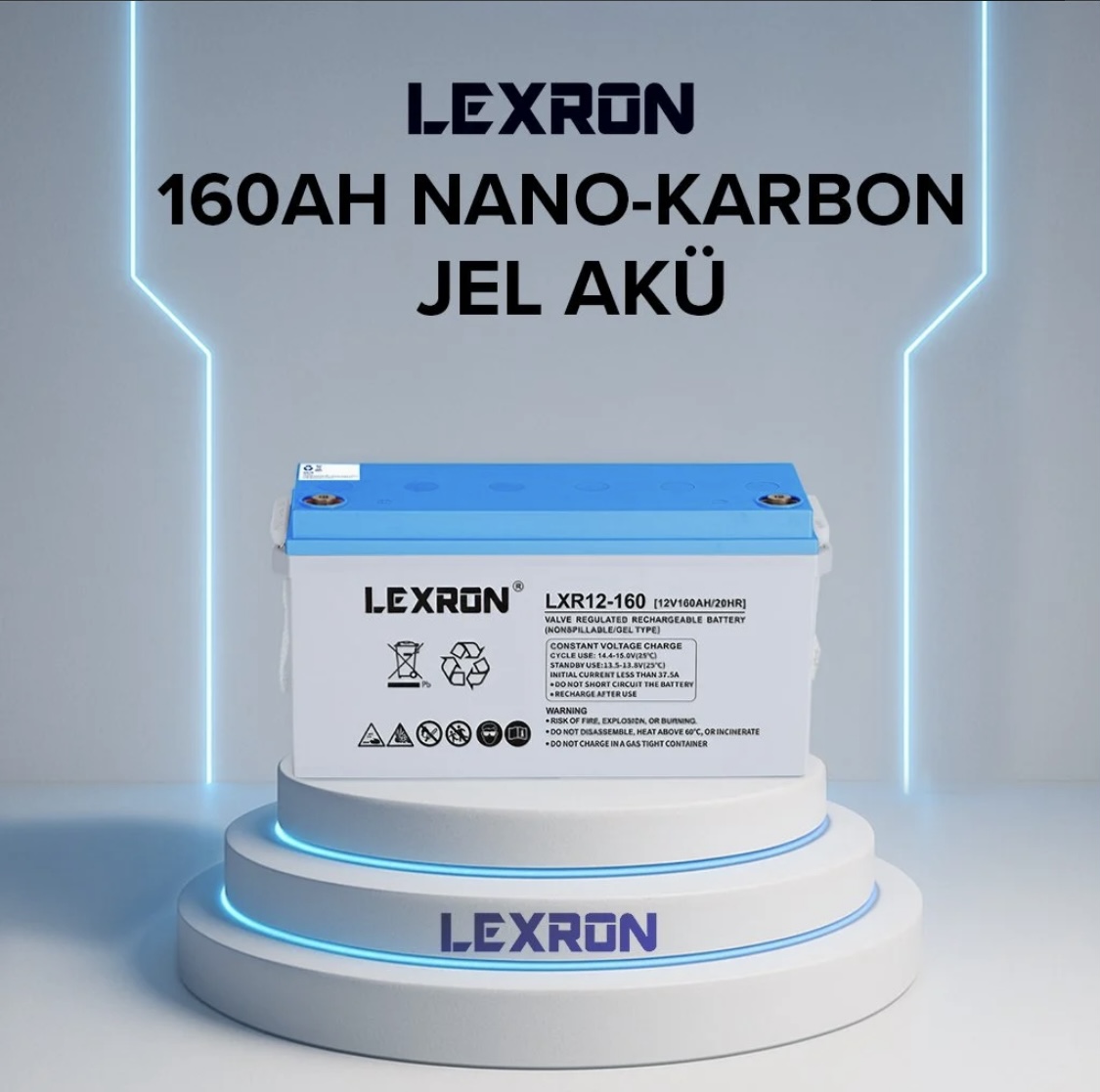 Lexron 160 Ah Nano Karbon Jel Aku