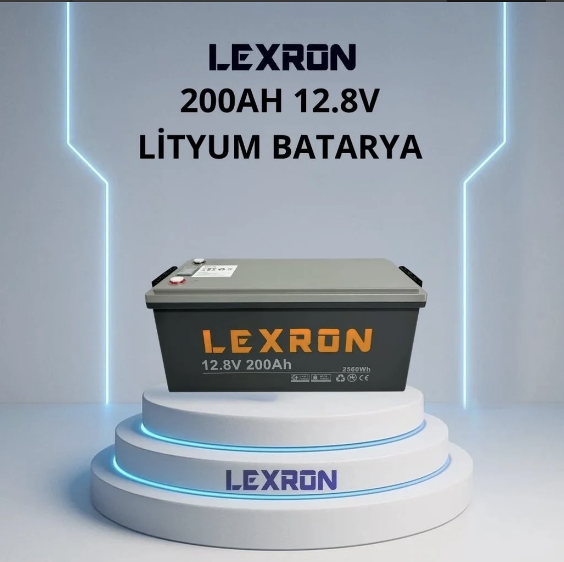 Lexron 200 Ah 12 8 V Lityum Batarya