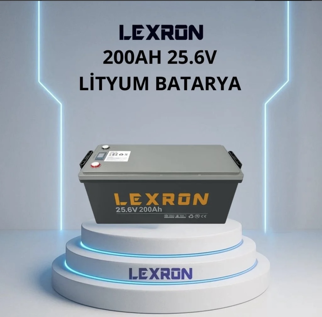 Lexron 200 Ah 25 6 V Lityum Batarya