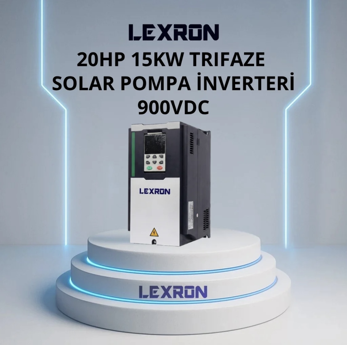 Lexron 20 HP 15 kW Trifaze Solar Pompa Inverteri 900vdc