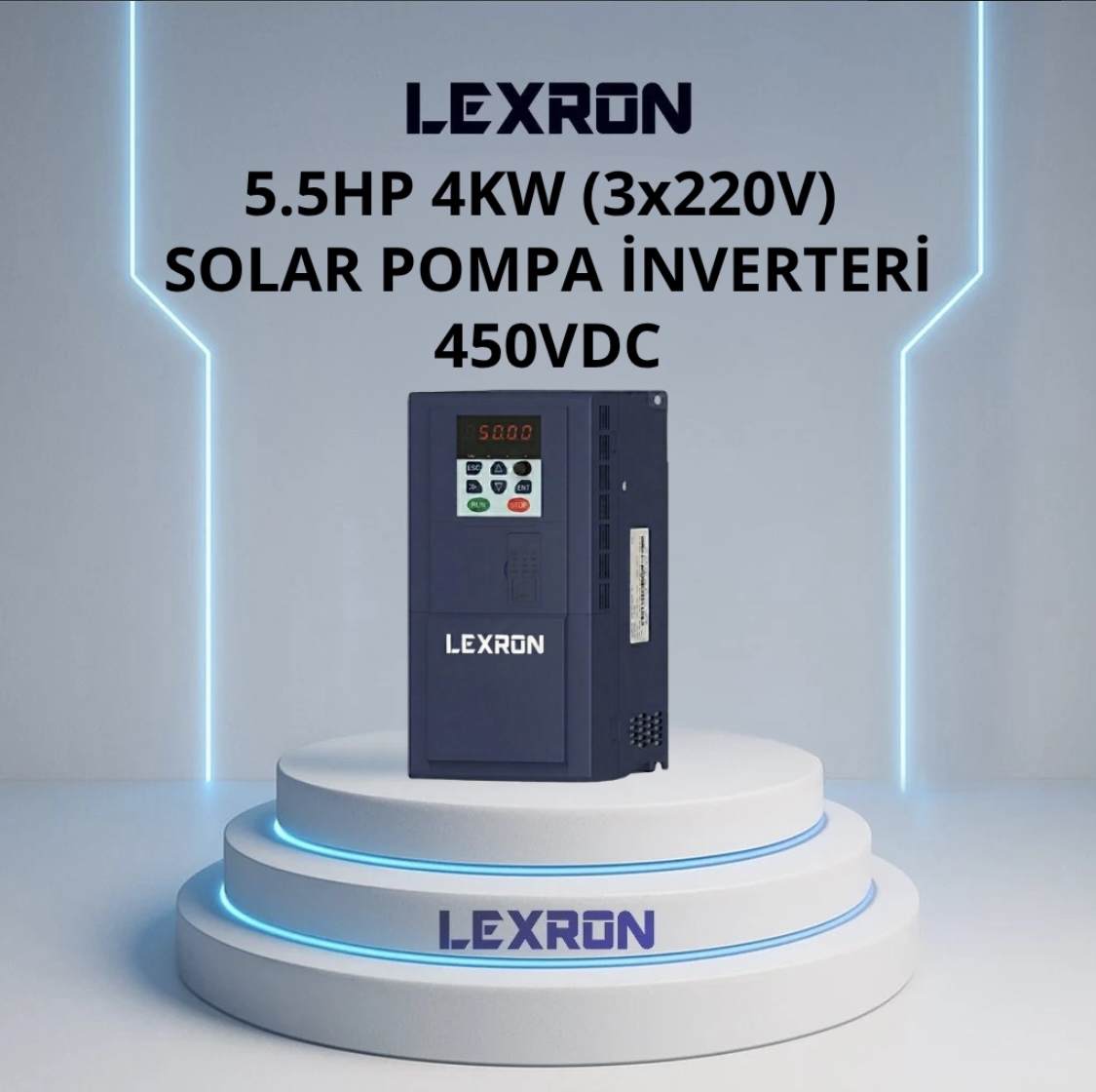Lexron 5 5 HP 4 kW 3x220v Solar Pompa Inverteri 450vdc