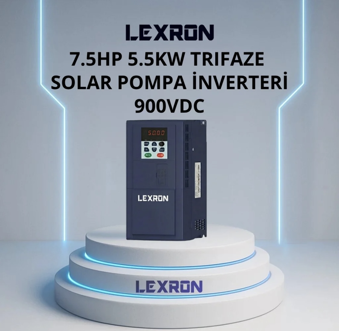 Lexron 7 5 HP 5 5 kW Trifaze Solar Pompa Inverteri 900vdc