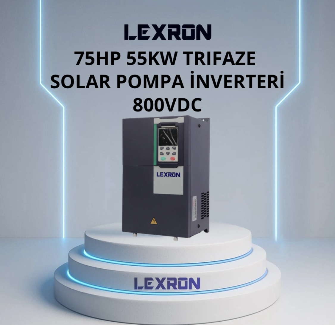 Lexron 75 HP 55 kW Trifaze Solar Pompa Inverteri 800vdc